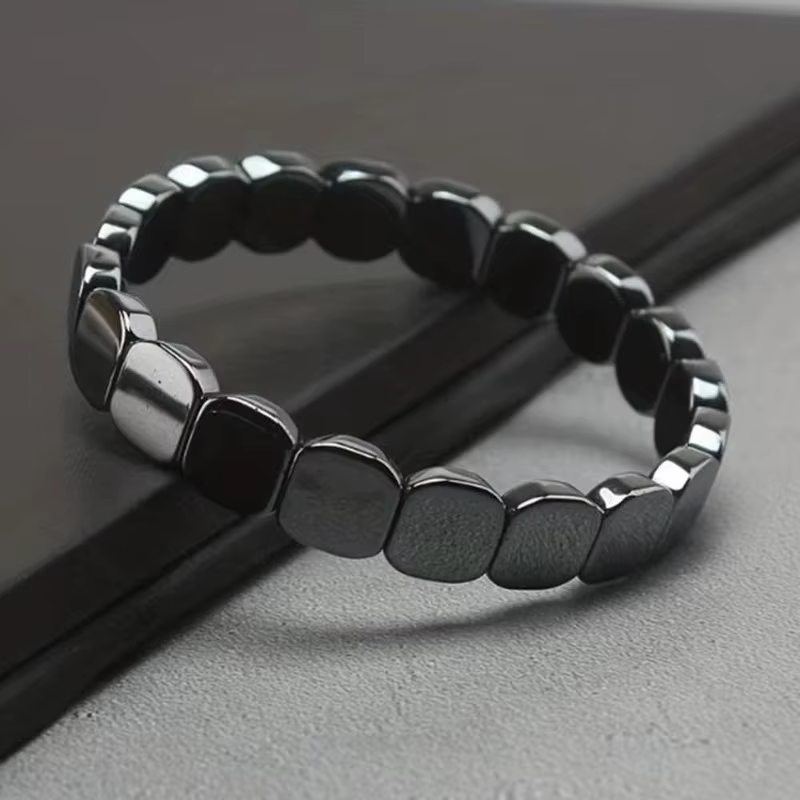 Bracelet en hématite, soutien naturellement des niveaux en T, restaure la confiance, Nhance, clarté mentale et mise au point, no