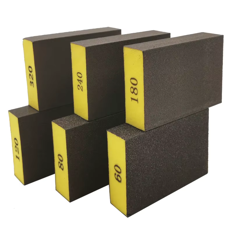 6 pièces/ensemble (60 80 120 180 240 320) bloc de ponçage épais moyen fin