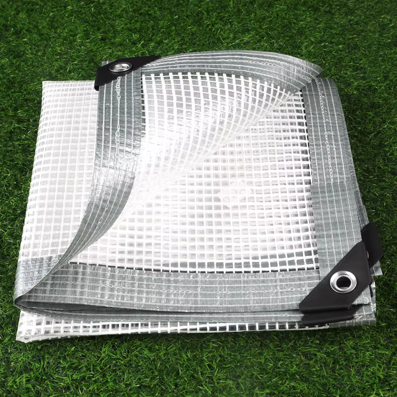 Bâche imperméable en PE renforcée à bord argenté 160 180GSM