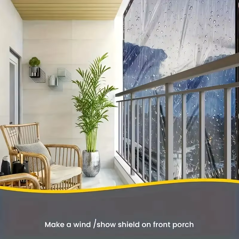 Bâche transparente en tissu d'ombrage imperméable à la pluie