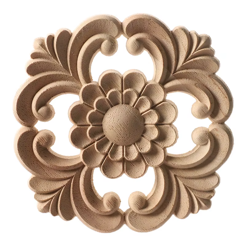 Appliques en bois sculpté pour meubles