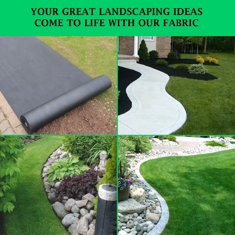 1 rouleau de tissu de paysage de jardin barrière contre les mauvaises herbes tapis de jardinage sur route de voiture robuste couverture de sol en polypropylène plante fleur végétale