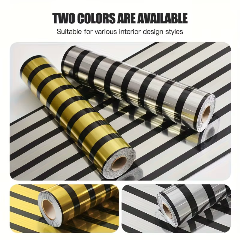 1/2/3 Rouleaux de 300 cm x 40 cm Panneaux Muraux Auto-adhésifs Grand Rouleau Luxe Effet Miroir Gaufré et Grille Métallique Autocollant Mural DIY pour Fond TV