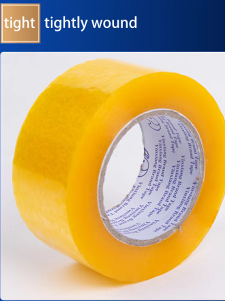 1 rouleau de ruban adhésif transparent jaune de 42 mm de largeur