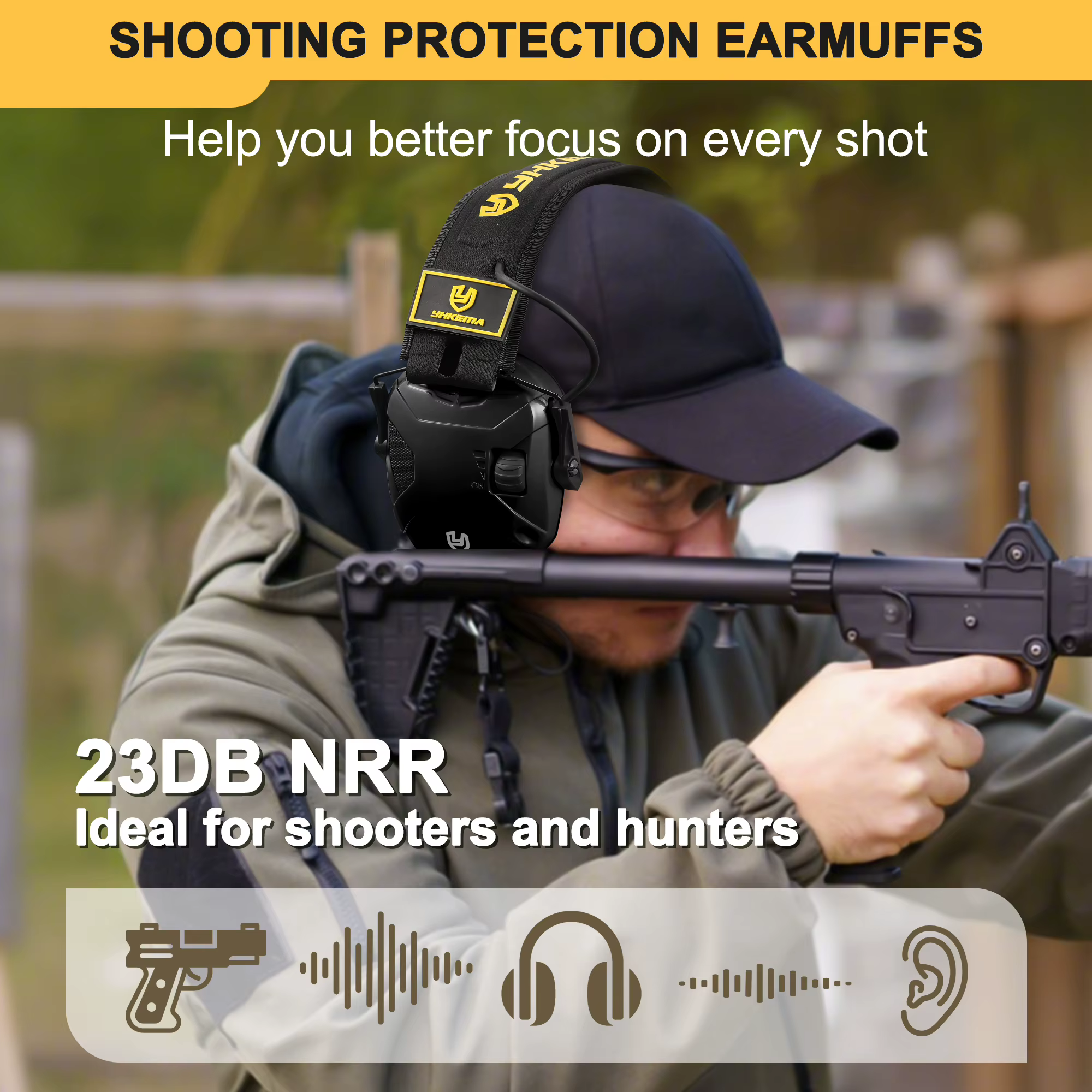 Casque tactique à suppression active du bruit, casque antibruit pour prise de vue électronique, 4 X, Amplification du son, Protection auditive, nouveau