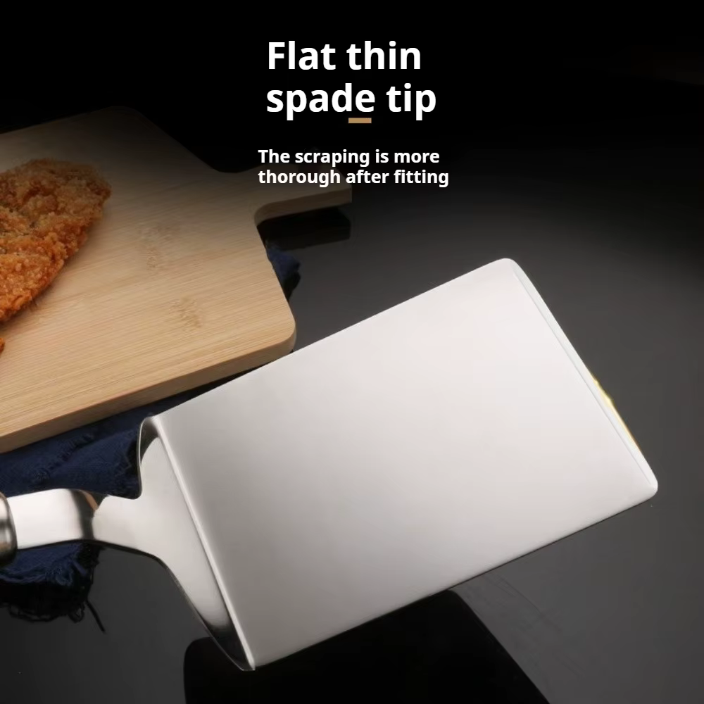 Spatule en acier inoxydable avec manche en bois