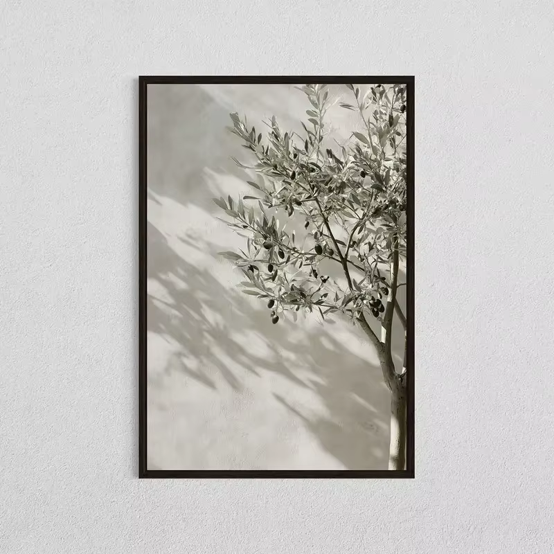 Toile d'olivier méditerranéen imprimée