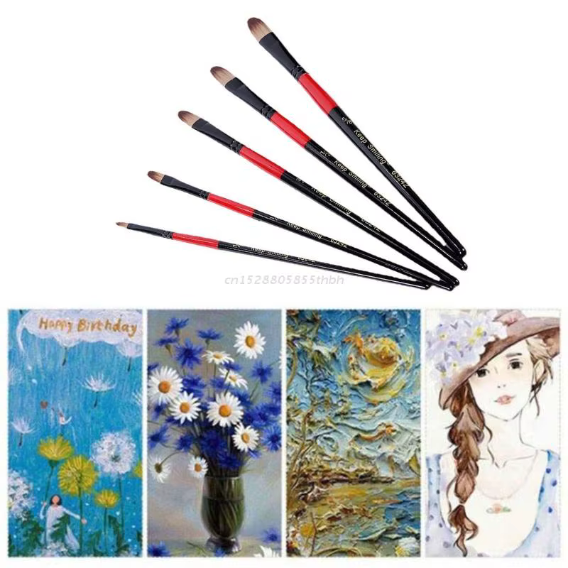 Ensemble de pinceaux de peinture à l'huile acrylique de qualité supérieure