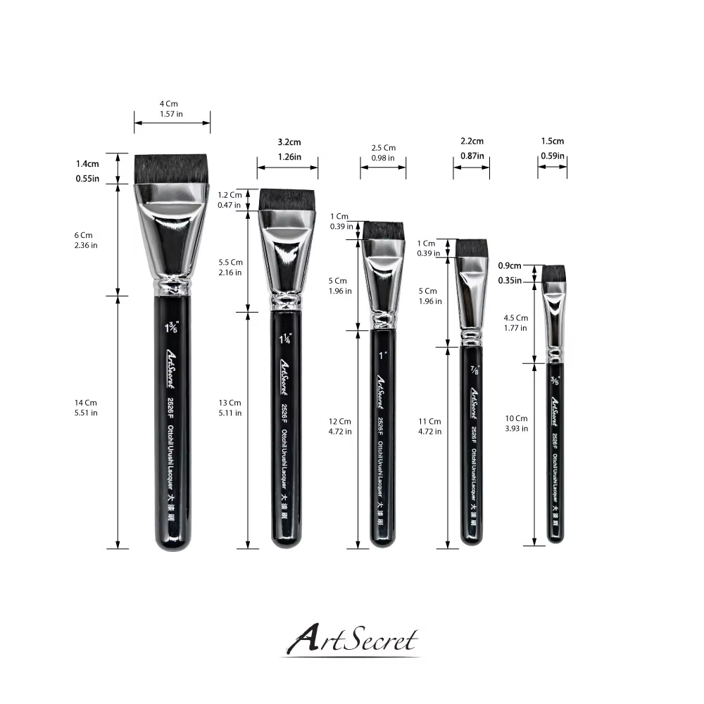 Artsecret professionnel laque Urushi brosse naturel cheveux courts