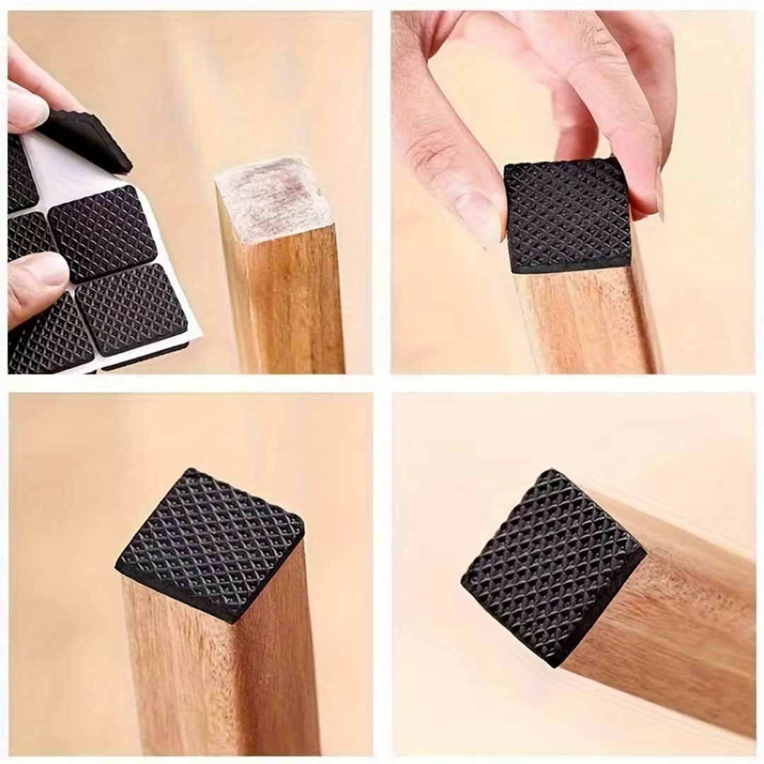 Protections de sol autocollantes pour pieds de chaise, coussinets en caoutchouc épais antidérapants et silencieux pour pieds de table, de canapé et de meubles, tapis anti-rayures