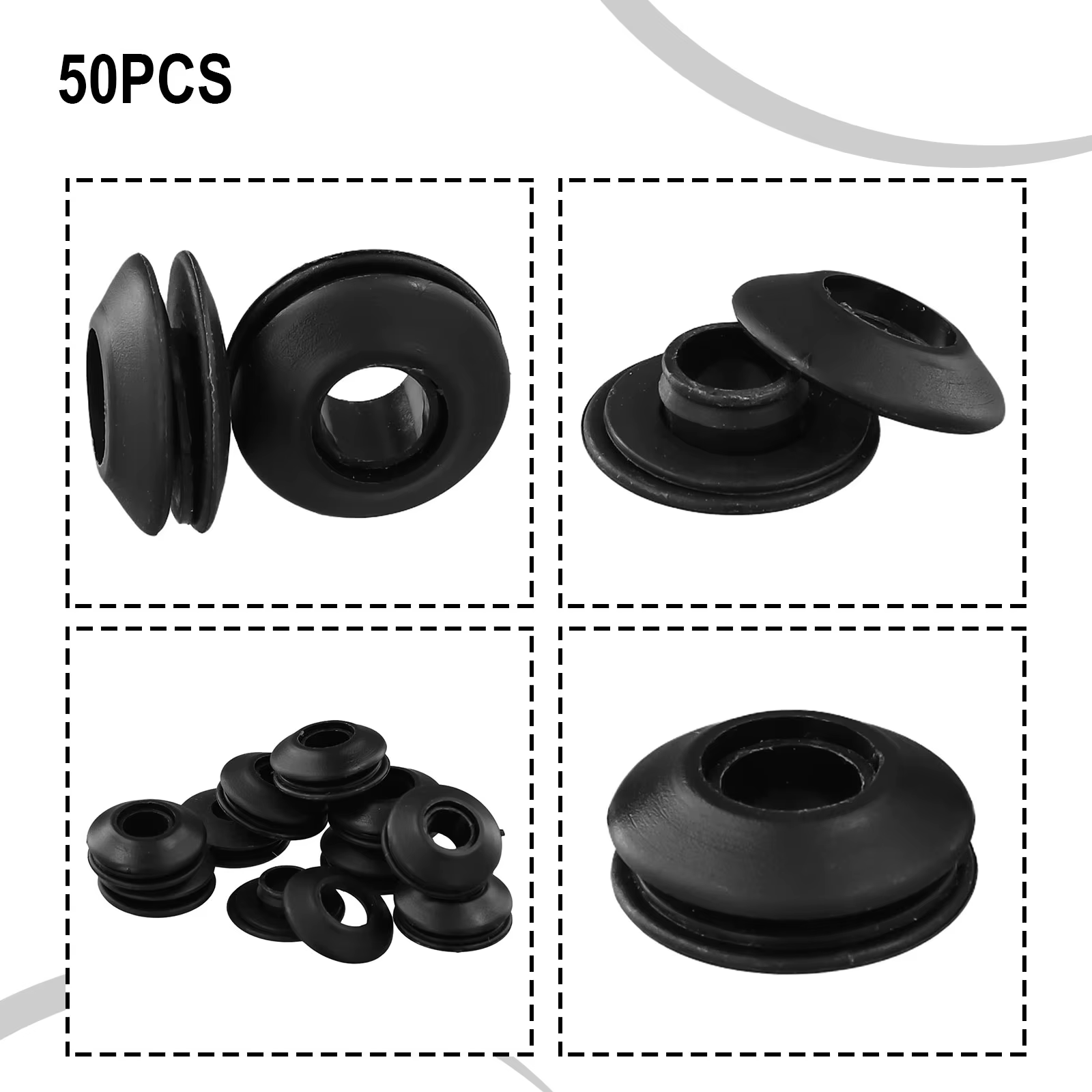 Lot de 10/50 œillets en plastique ronds pour bâche