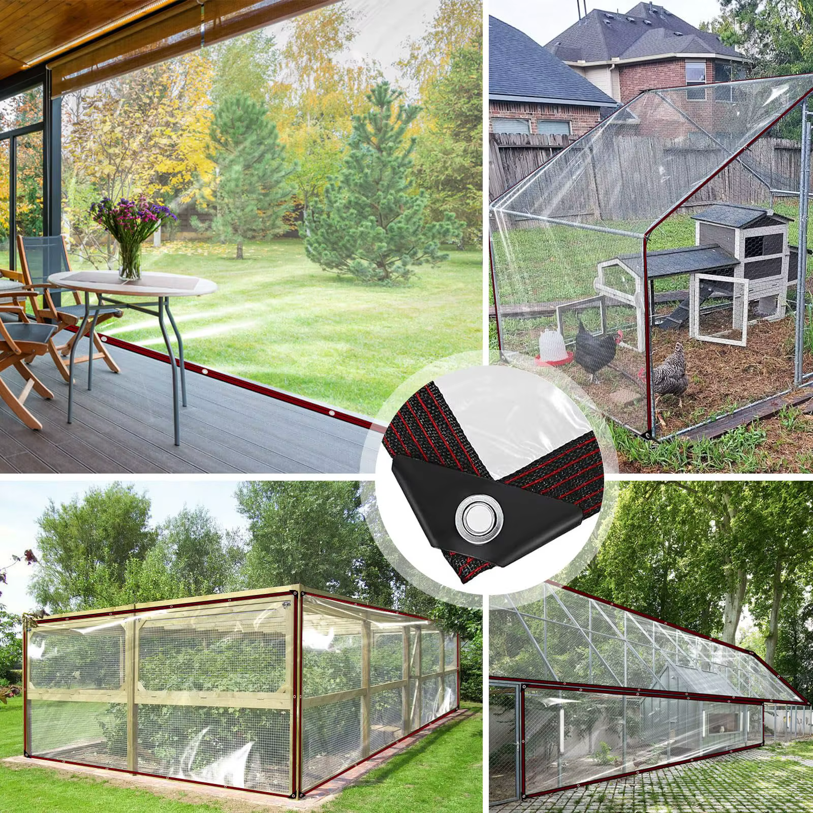 Bâches transparentes imperméables pour extérieur