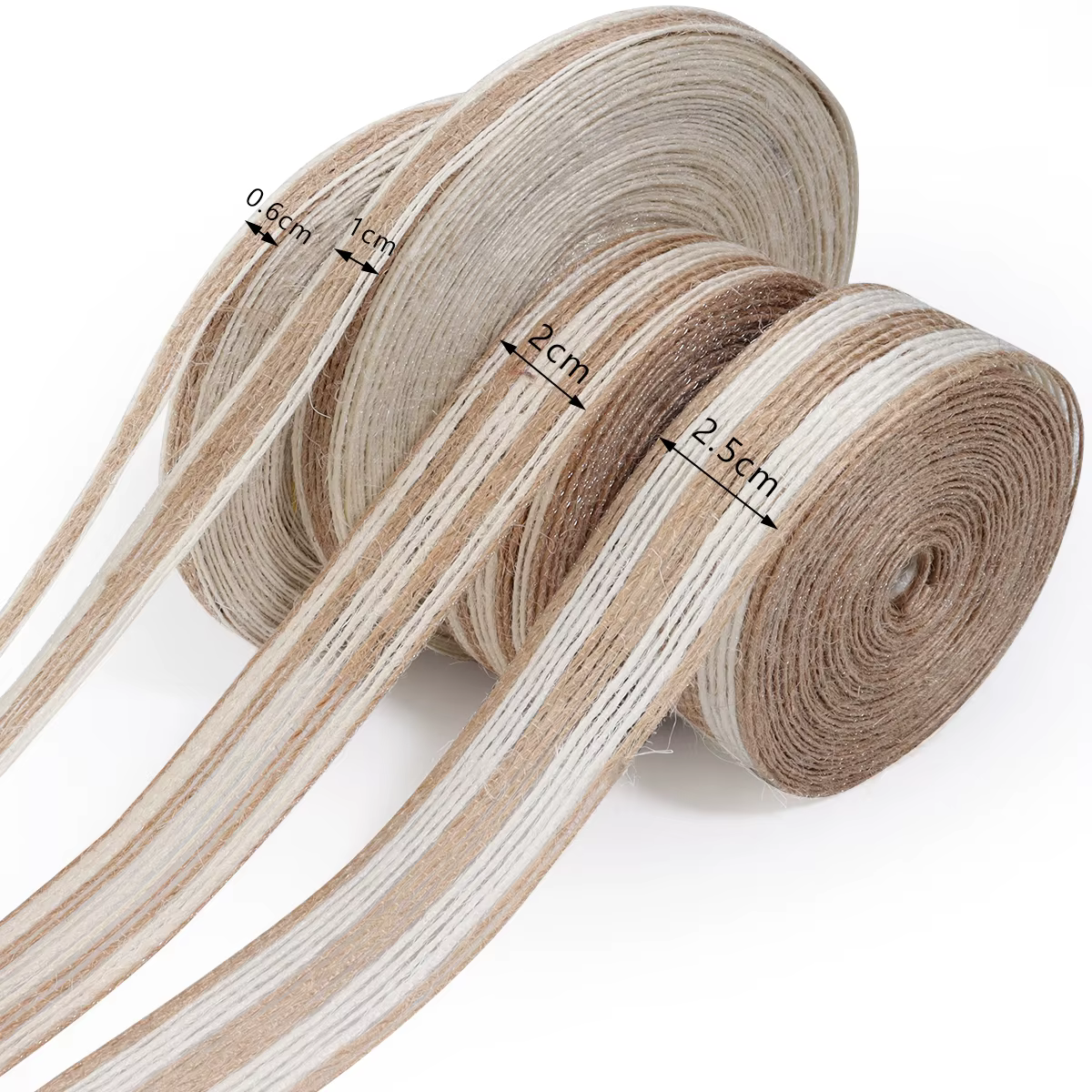 Rouleau de ruban en toile de Jute naturelle