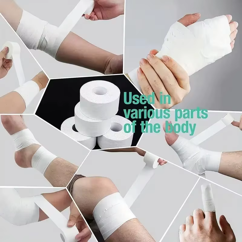 Bande d'entraînement athlétique, 2.5cm x 9.14m, 1 pièce, bande de soins pour le Sport, bande de cerclage, facile à déchirer pour le Sport, enveloppe de premiers secours pour les blessures