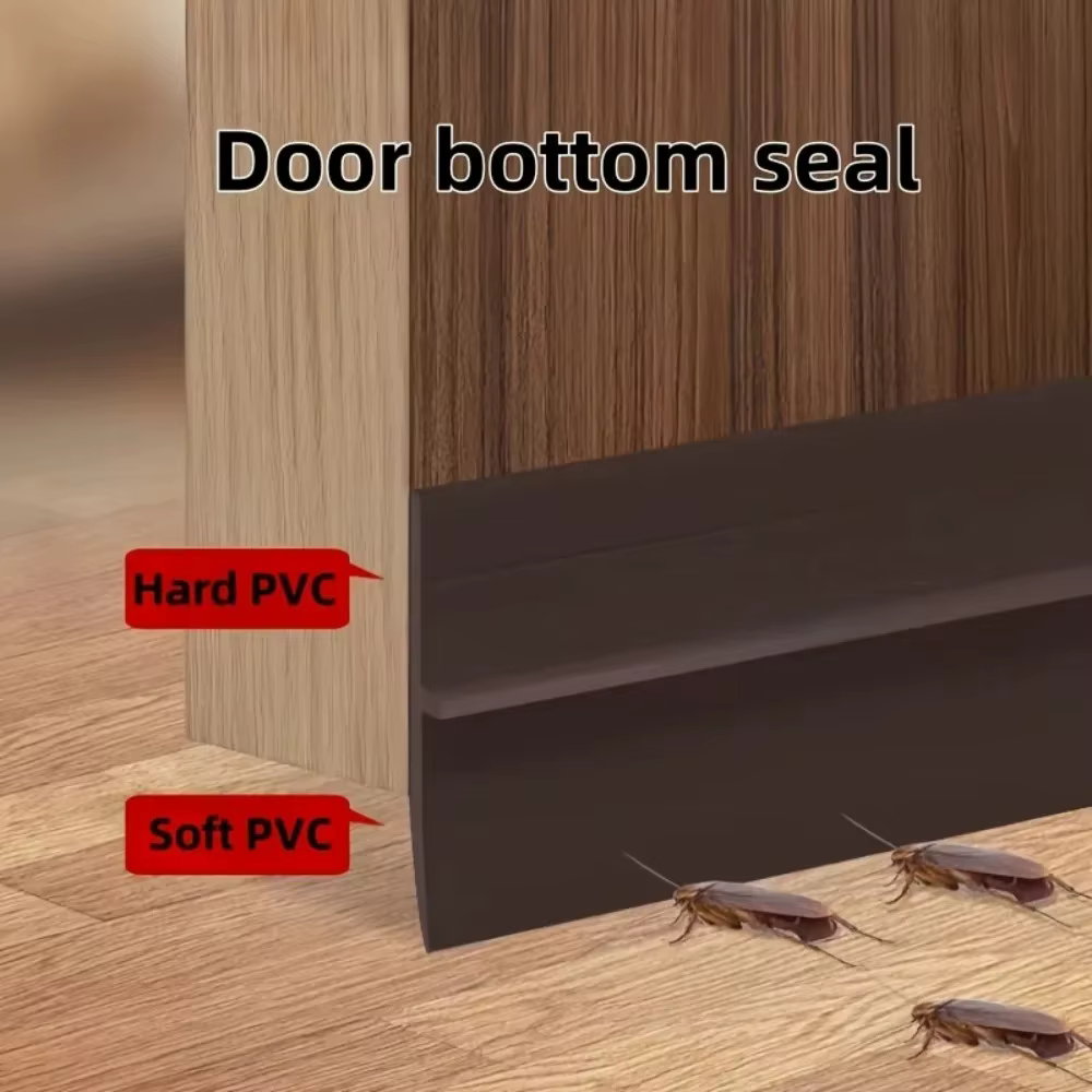 Bande d'étanchéité pour bas de porte en PVC