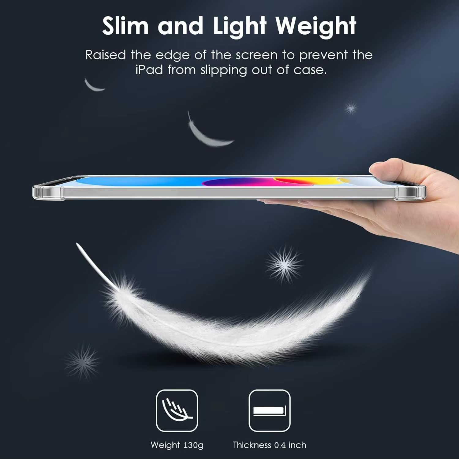 Étui transparent pour iPad (A16) 11e génération 11 pouces 2025 / 10e génération 10,9 pouces 2022, housse de protection en TPU fine, légère et antichoc