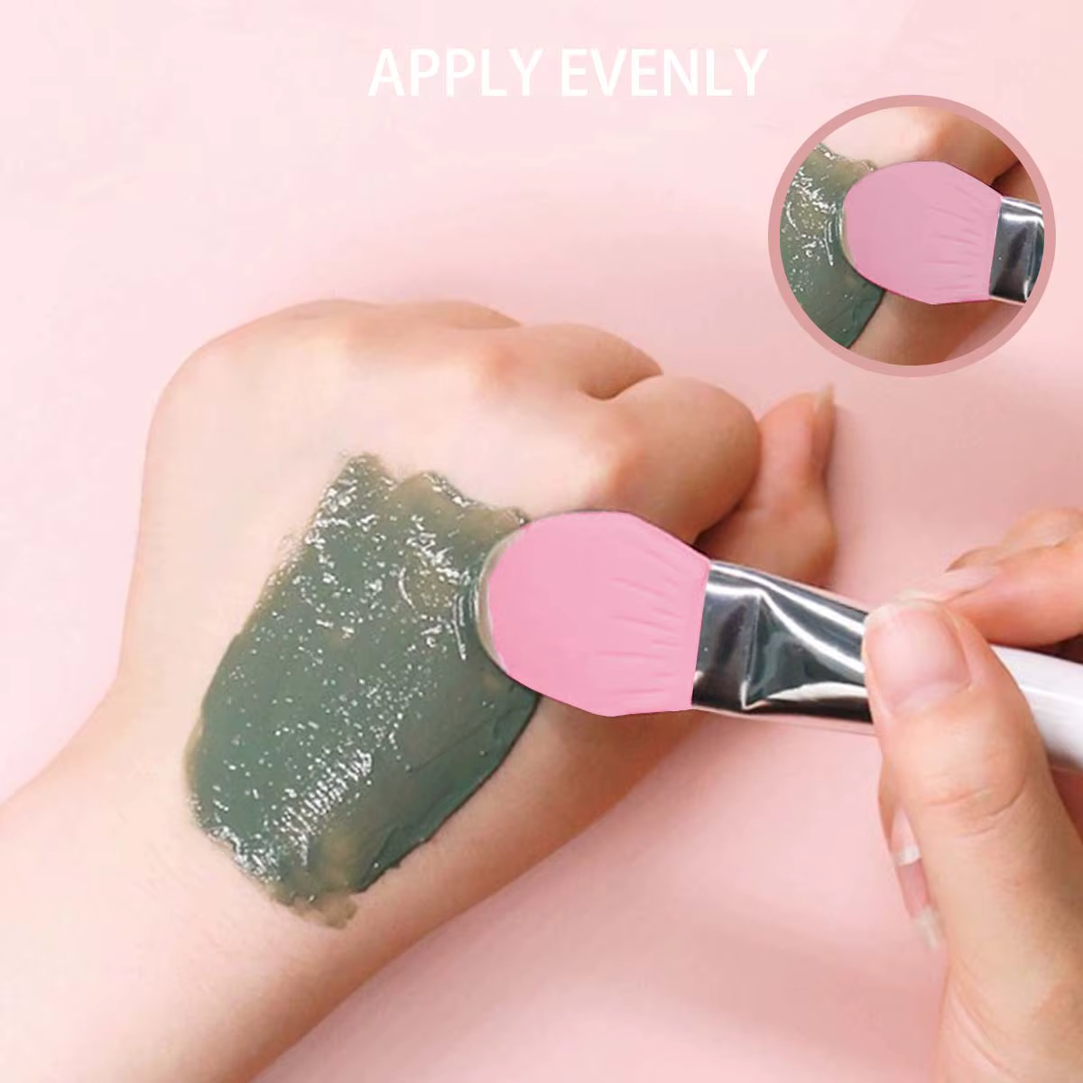 Pinceau de masque en silicone à double extrémité