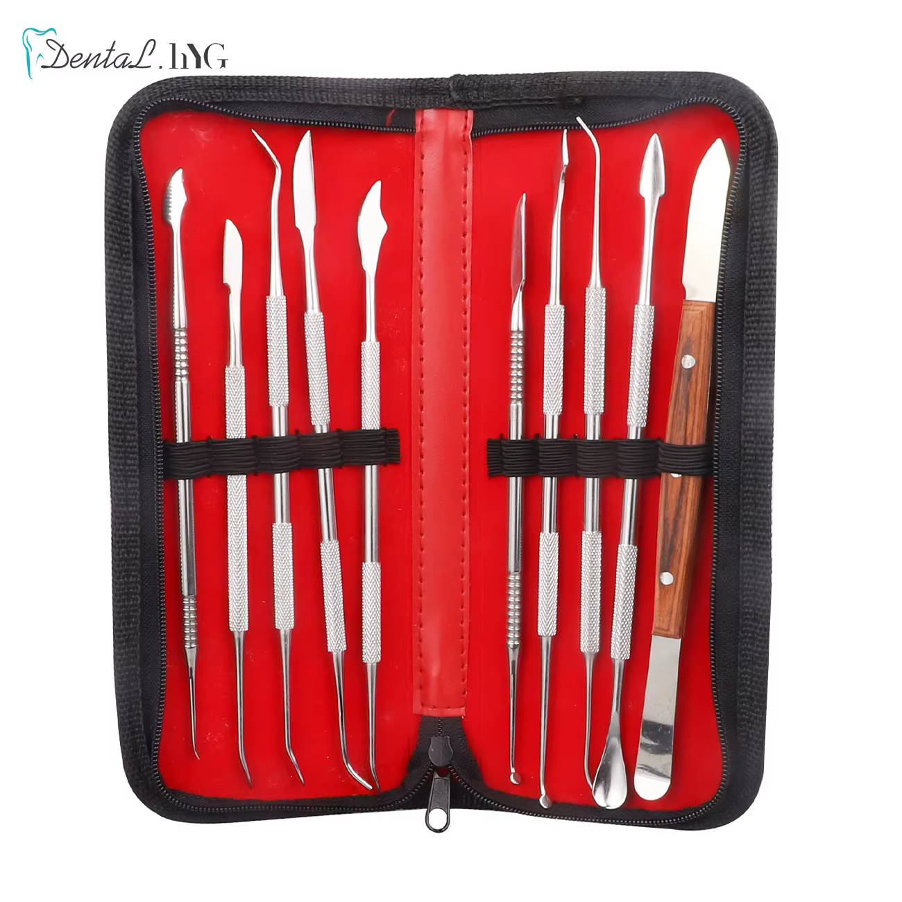 Spatule dentaire couteau à plâtre pratique en acier inoxydable polyvalent dents cire sculpture ensemble d'outils