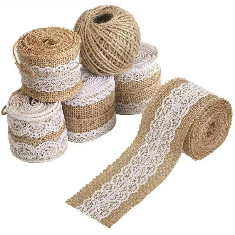 Ruban en toile de jute de 2 mètres