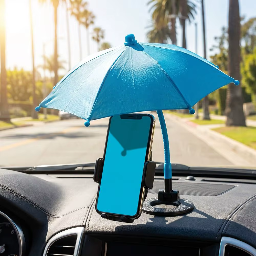 Support de téléphone magnétique flexible à angle réglable 360° ° Support magnétique rotatif pour téléphone de voiture, protection solaire UV, anti-éblouissement