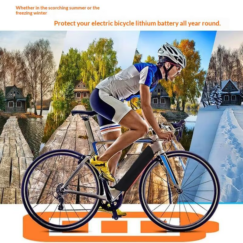 Housse de batterie pour vélo électrique, isolée thermiquement, imperméable, protection contre le gel pour le cyclisme hivernal, protection extérieure
