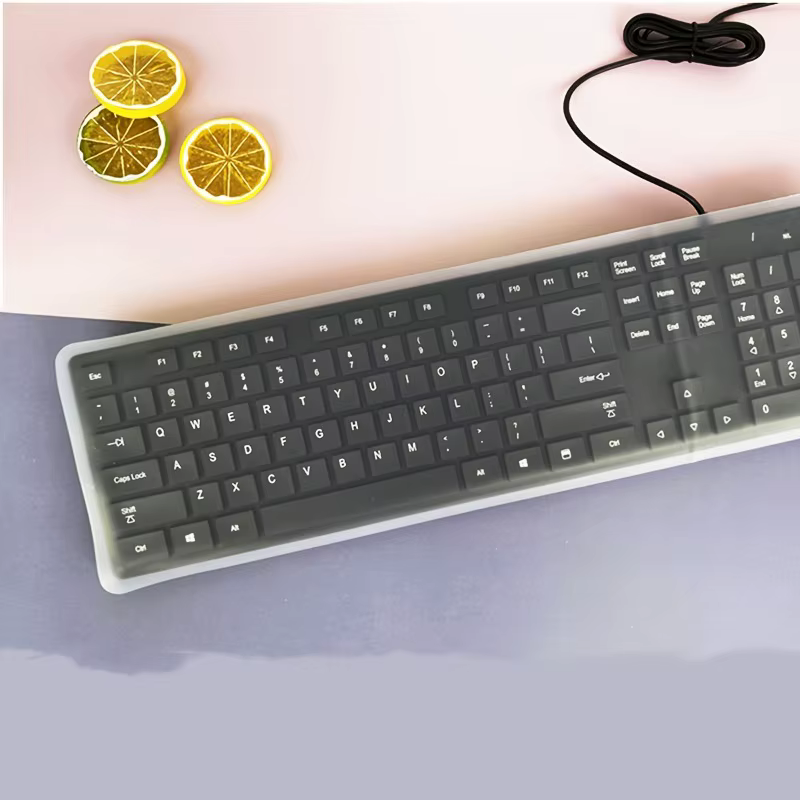 Housse de protection transparente ultra-fine pour clavier - Housse de protection standard pour clavier de bureau PC, imperméable et anti-poussière