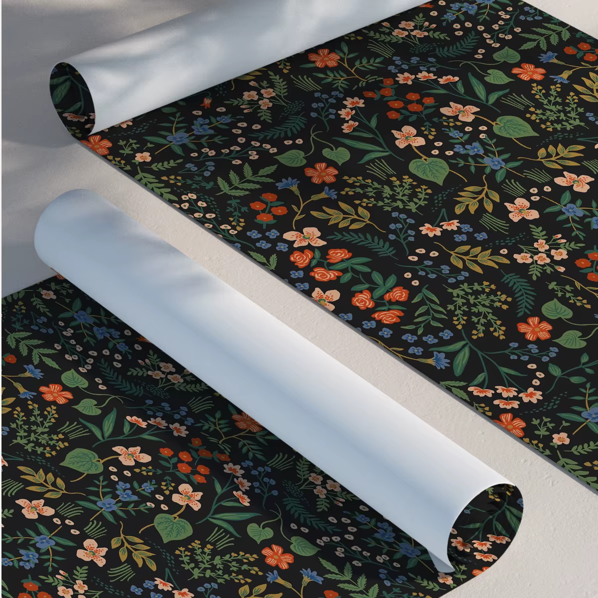 1 rouleau fond noir motif floral épaissi résistant à l'humidité papier peint auto-adhésif imperméable décoration de la