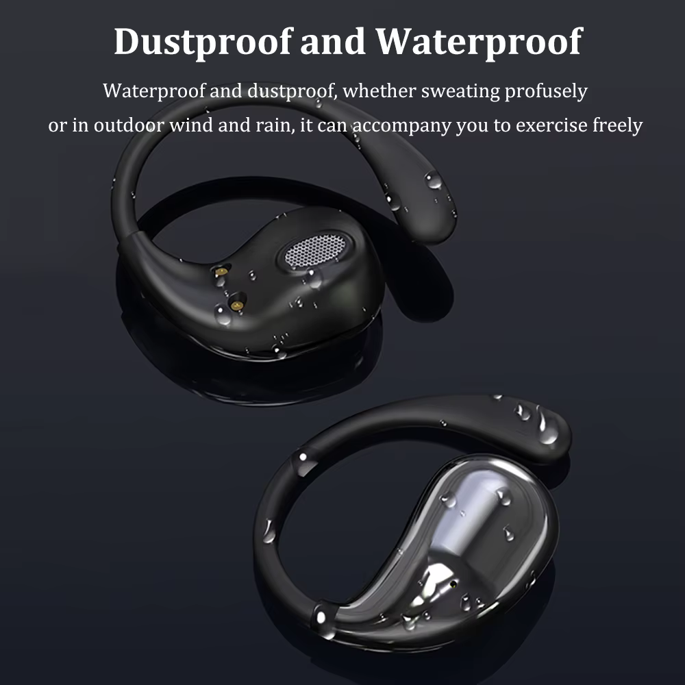 Bluetooth 5.4 crochet d'oreille casque TWS sans fil écouteurs HiFi stéréo étanche casques LED affichage longue veille tactile écouteurs