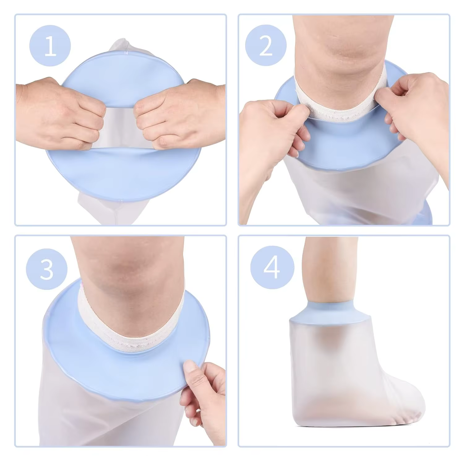 Protège-plâtre imperméable pour la douche, réutilisable, pour la cheville, après chirurgie, pour protéger les plaies