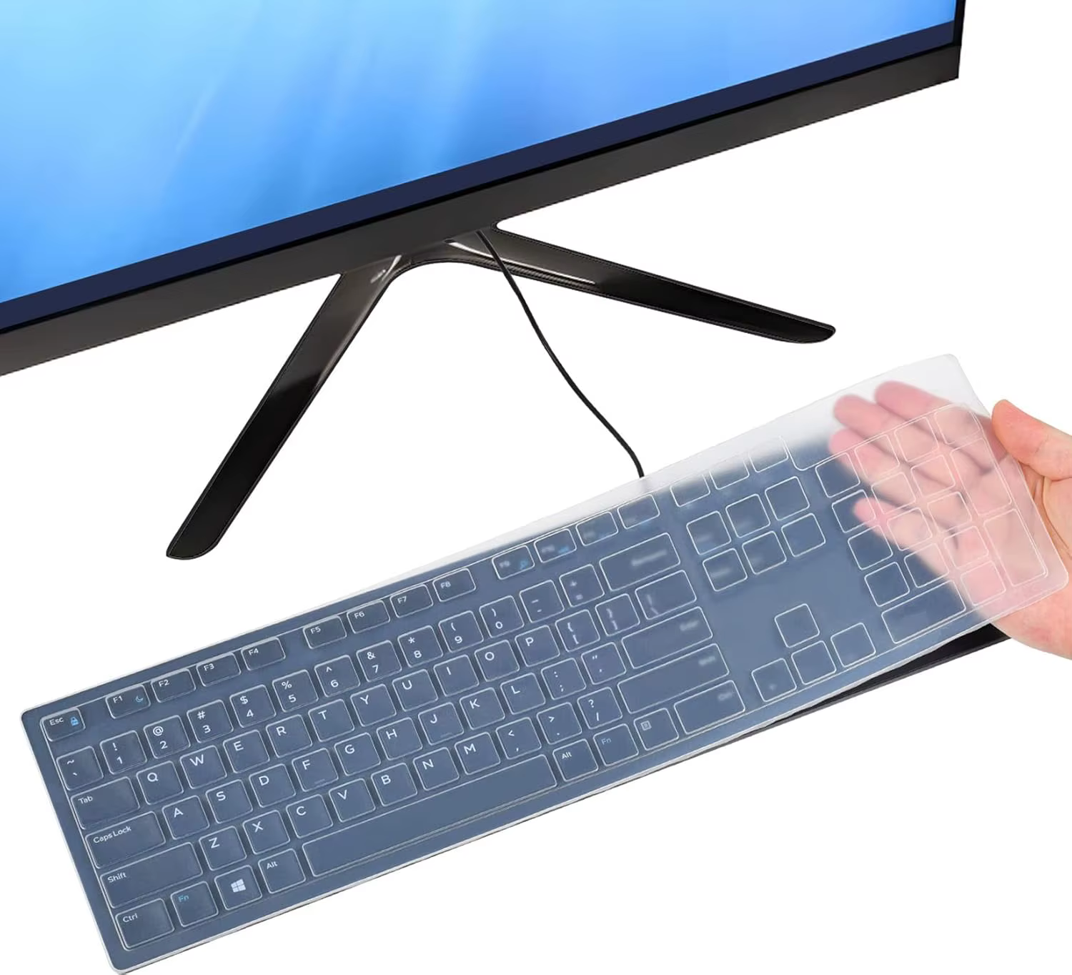Housse de protection pour clavier d'ordinateur de bureau Dell KB216P KB216T KB216 KM636/5250 3050 3240 5460 7450 7050/3475/3670/3477