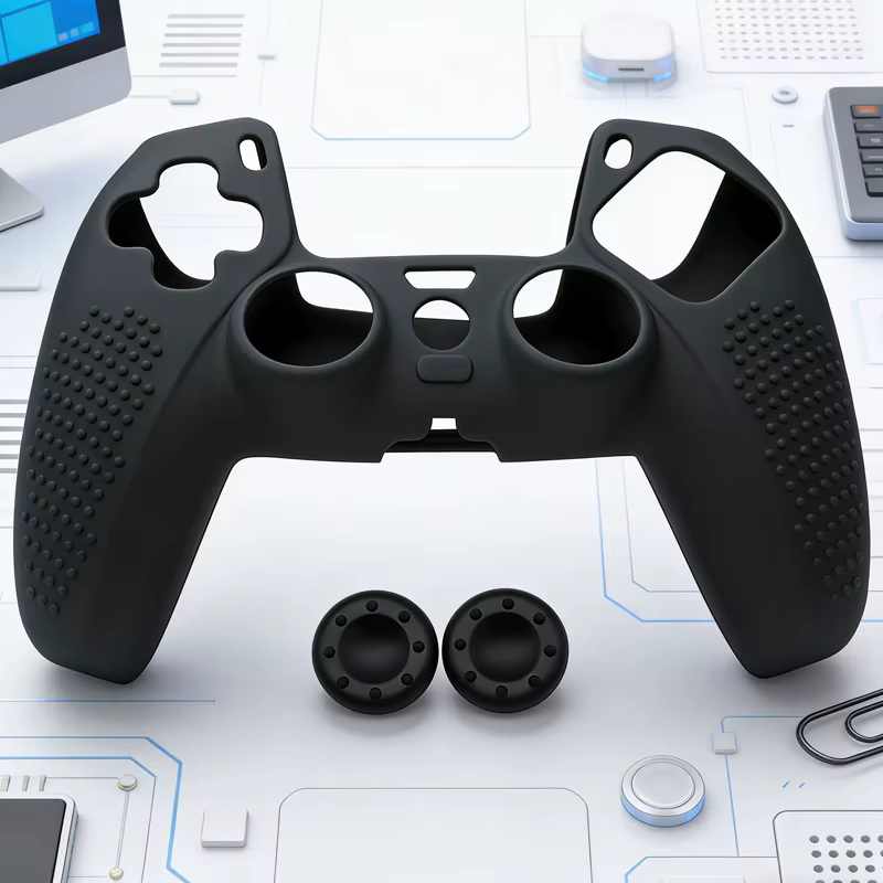 Étui pour DualSense, housse de protection en silicone souple antidérapante pour manette PS5, housse de protection pour PlayStation 5, étui en silicone