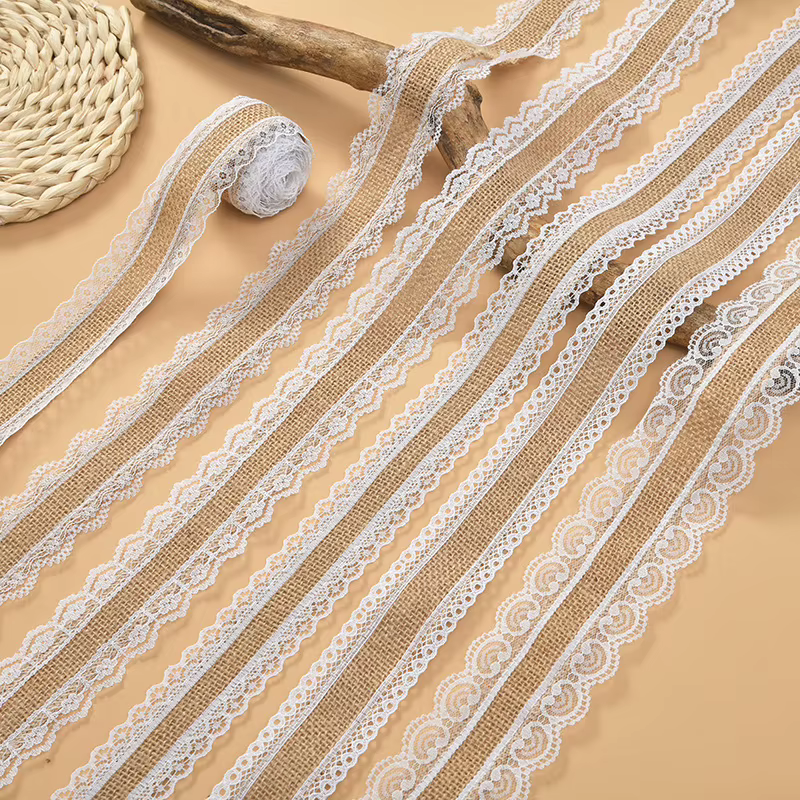 Ruban en toile de Jute naturelle de 2/5 mètres
