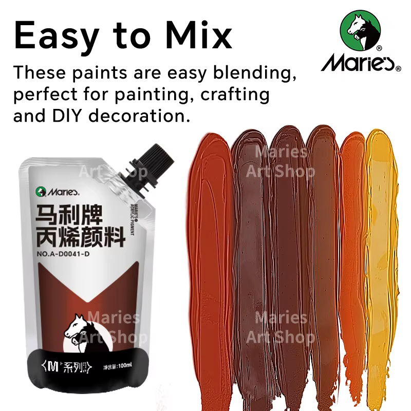 Marie's 5 couleurs ensembles de peinture acrylique