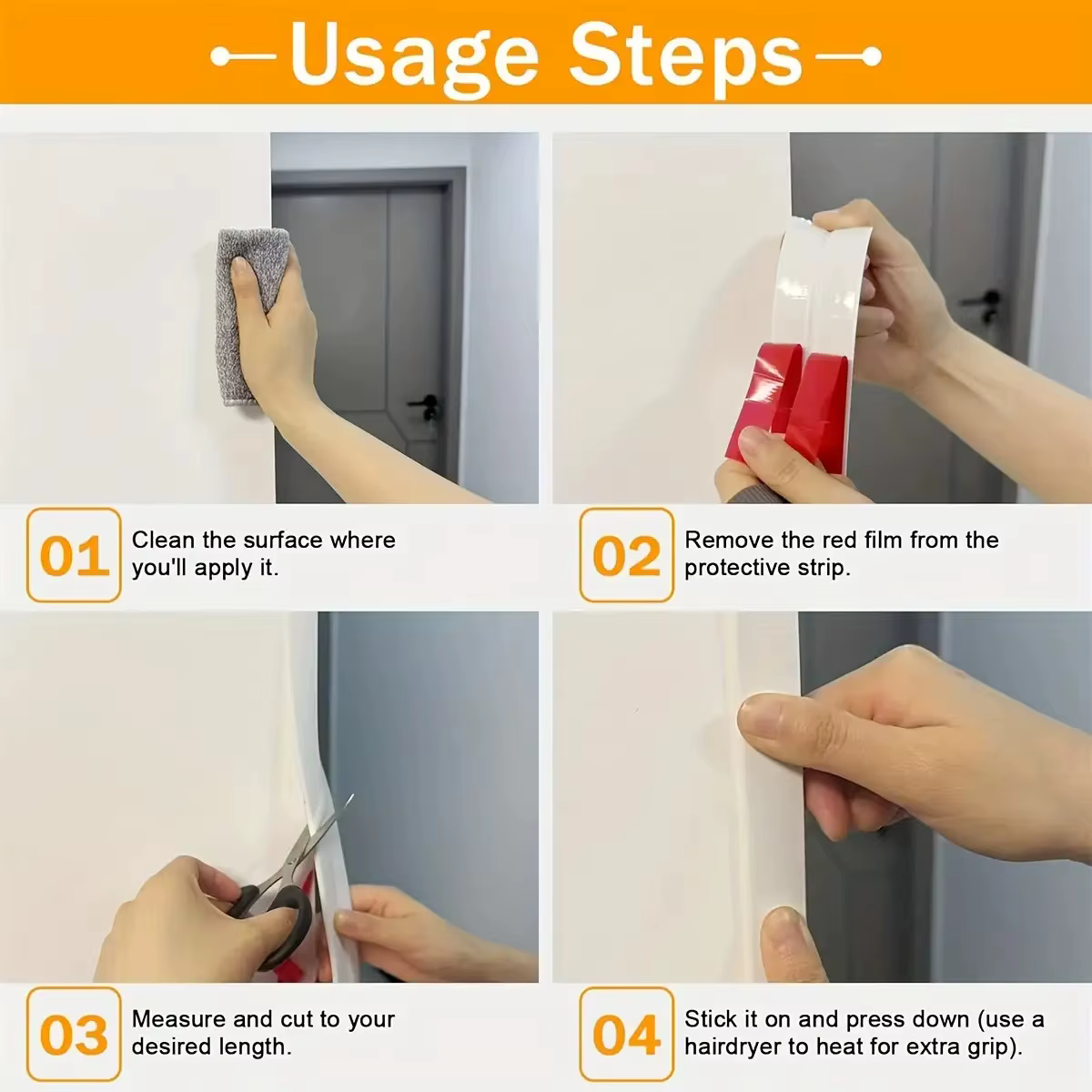 Bande de protection anti-collision pour coin mural de 3 mètres