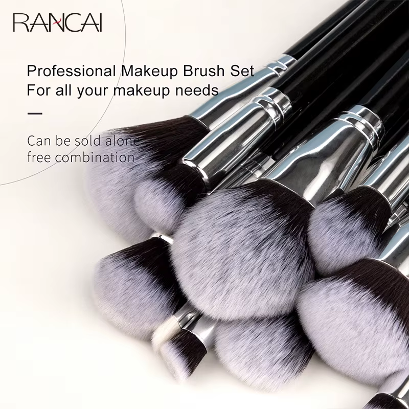 Ensemble de pinceaux de maquillage professionnels, 40 pièces, poils synthétiques doux, mélange de poudre, Contour des sourcils, fard à paupières, brosse de fond de teint en éventail