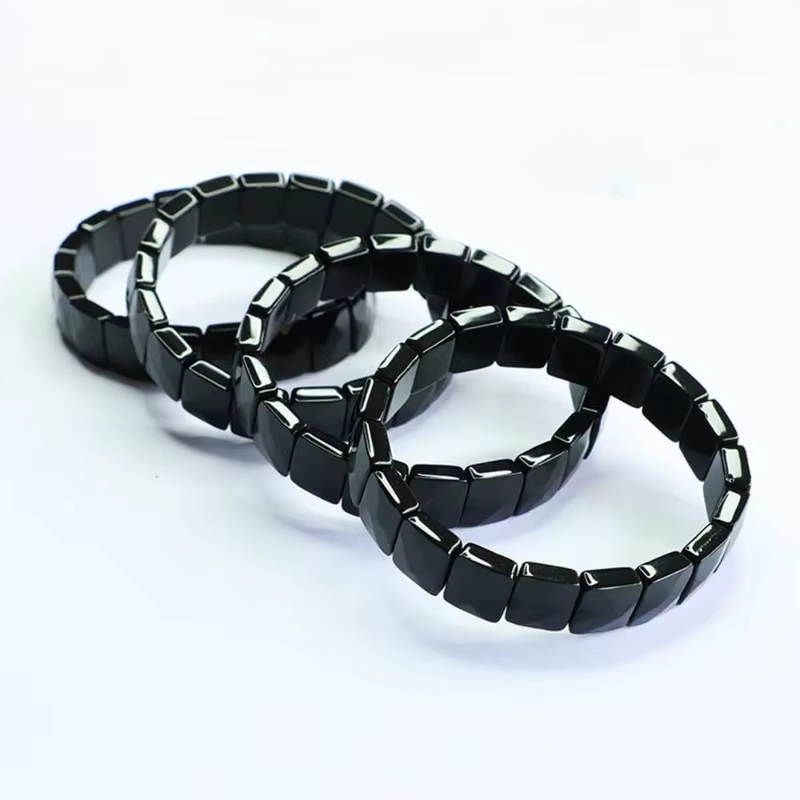 Bracelet en hématite, soutien naturellement des niveaux en T, restaure la confiance, Nhance, clarté mentale et mise au point, no