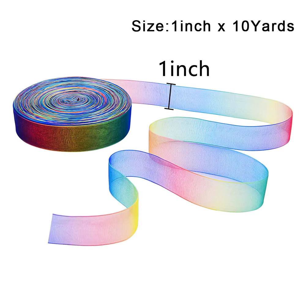 Ruban arc-en-ciel pour emballage cadeau