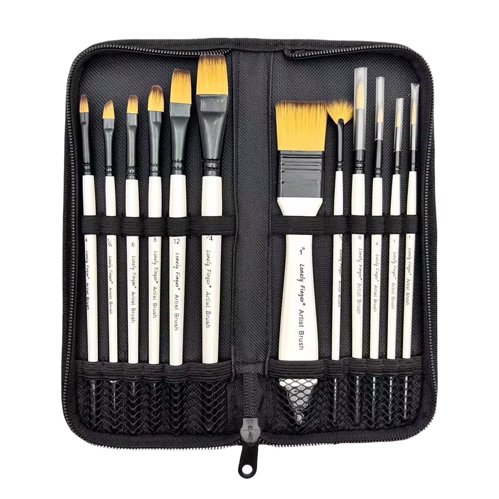 Kit de pinceaux à peinture avec sac de transport