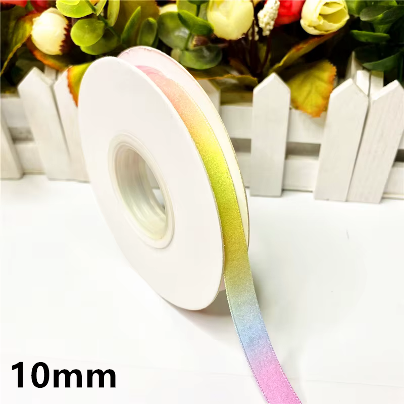 Ruban en velours arc-en-ciel 10mm 25mm 38mm