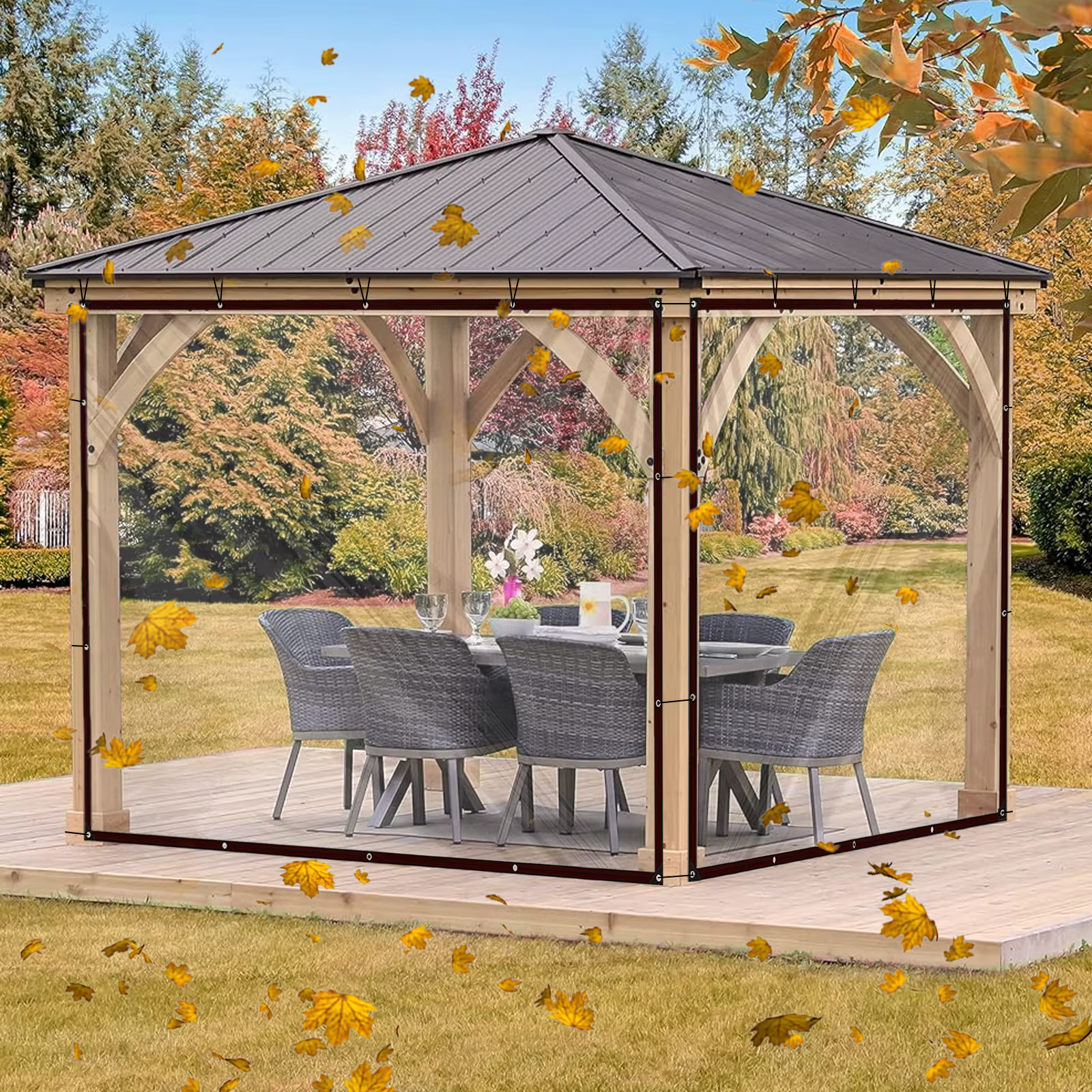 Bâches transparentes imperméables pour extérieur