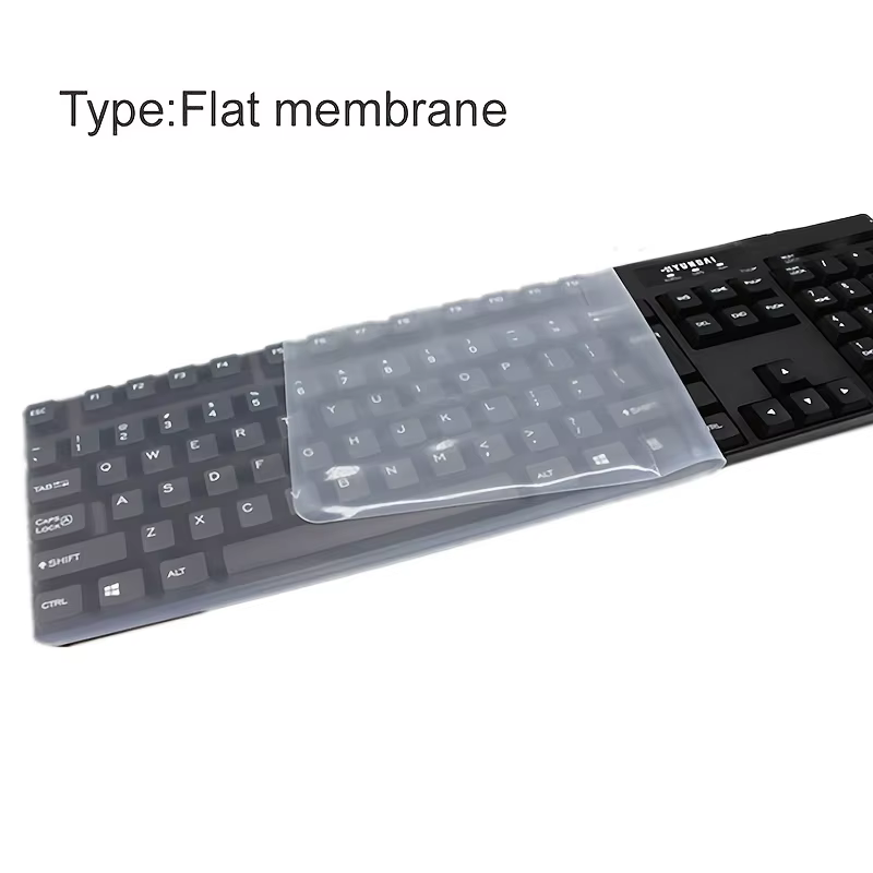 Film de protection universel en Silicone pour clavier, couverture de peau pour ordinateur de bureau, Gel de silice Transparent, bosse, Membrane plate Concave et convexe