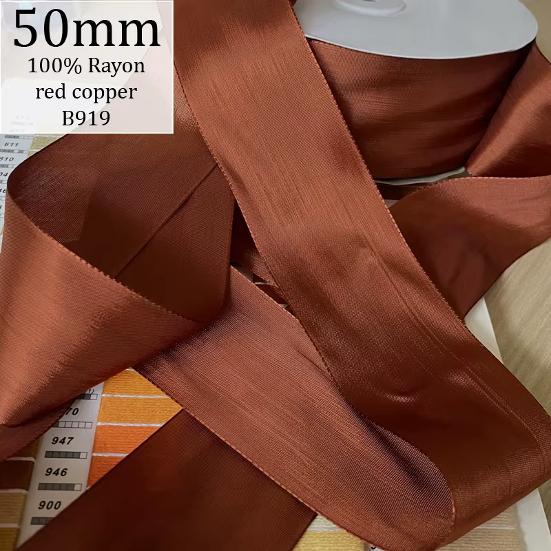 Ruban en satin 100% rayon rubans de gymnastique vintage bande de danse streamer couleur rose pour broderie couture décoration de poupée de mariage B818