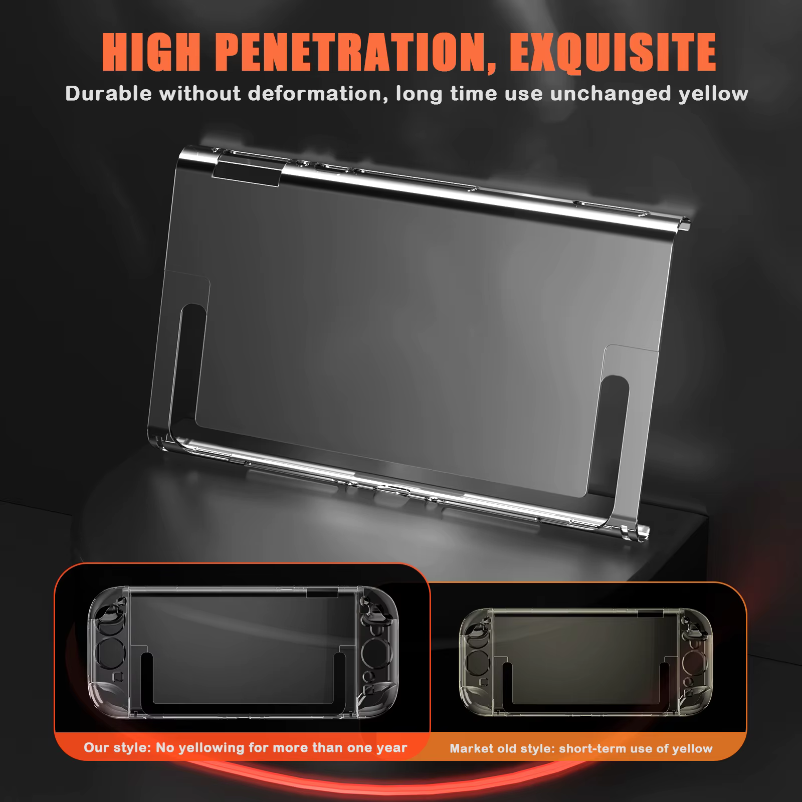 Étui rigide transparent PC pour Switch 2, étui de protection fendu, housse de protection anti-rayures en cristal, coque de protection Anti-chute