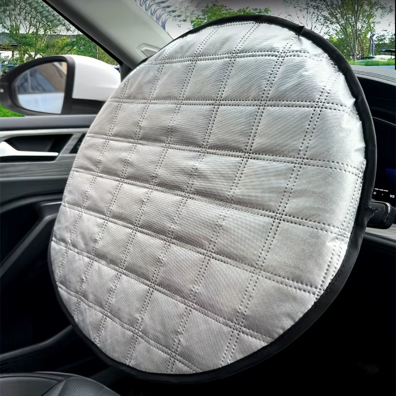 Housse de volant de voiture universelle, antidérapante, protection solaire, respirante, résistante à la chaleur, protection de volant automobile ﻿