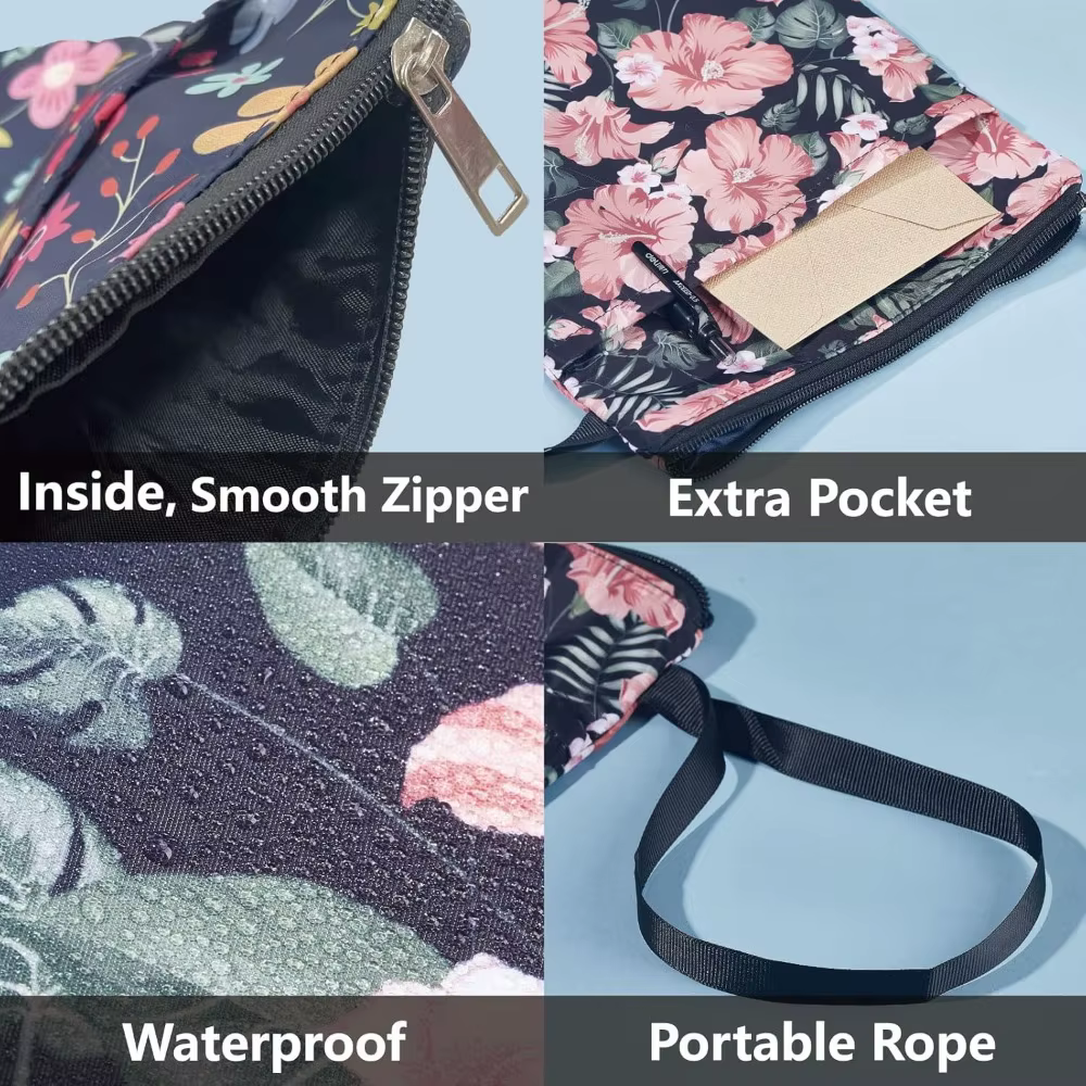Couvertures de livres de fleurs, protection de livre de plantes, pochette de livre Vintage pour livres de papier, couverture de livre en tissu lavable avec fermeture éclair