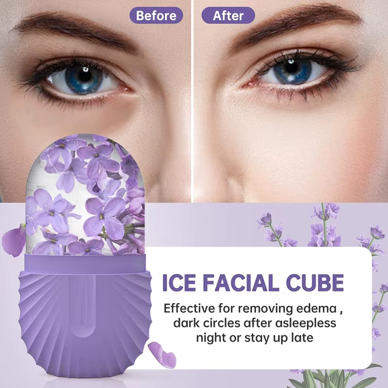 Moule à glaçons en silicone pour massage facial, accessoire de beauté, pour les poches des yeux, rétrécit les pores