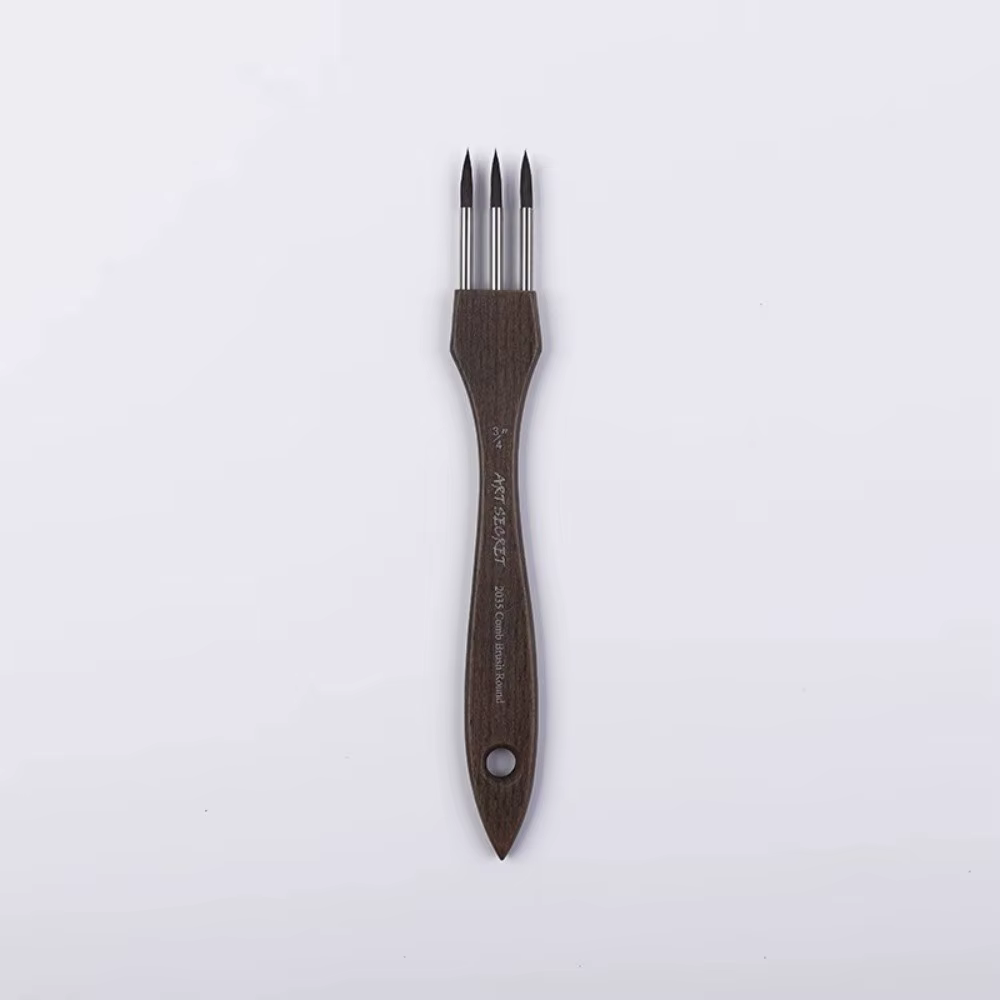 Pinceau de peinture à pointe pointue/plat à dents multiples