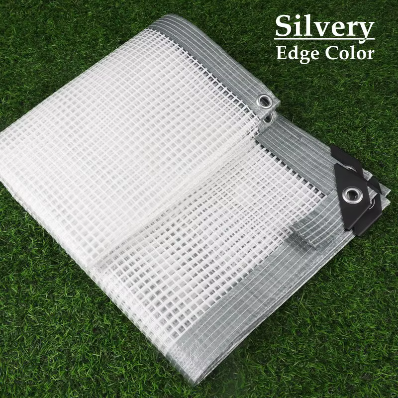 Bâche imperméable en PE renforcée à bord argenté 160 180GSM