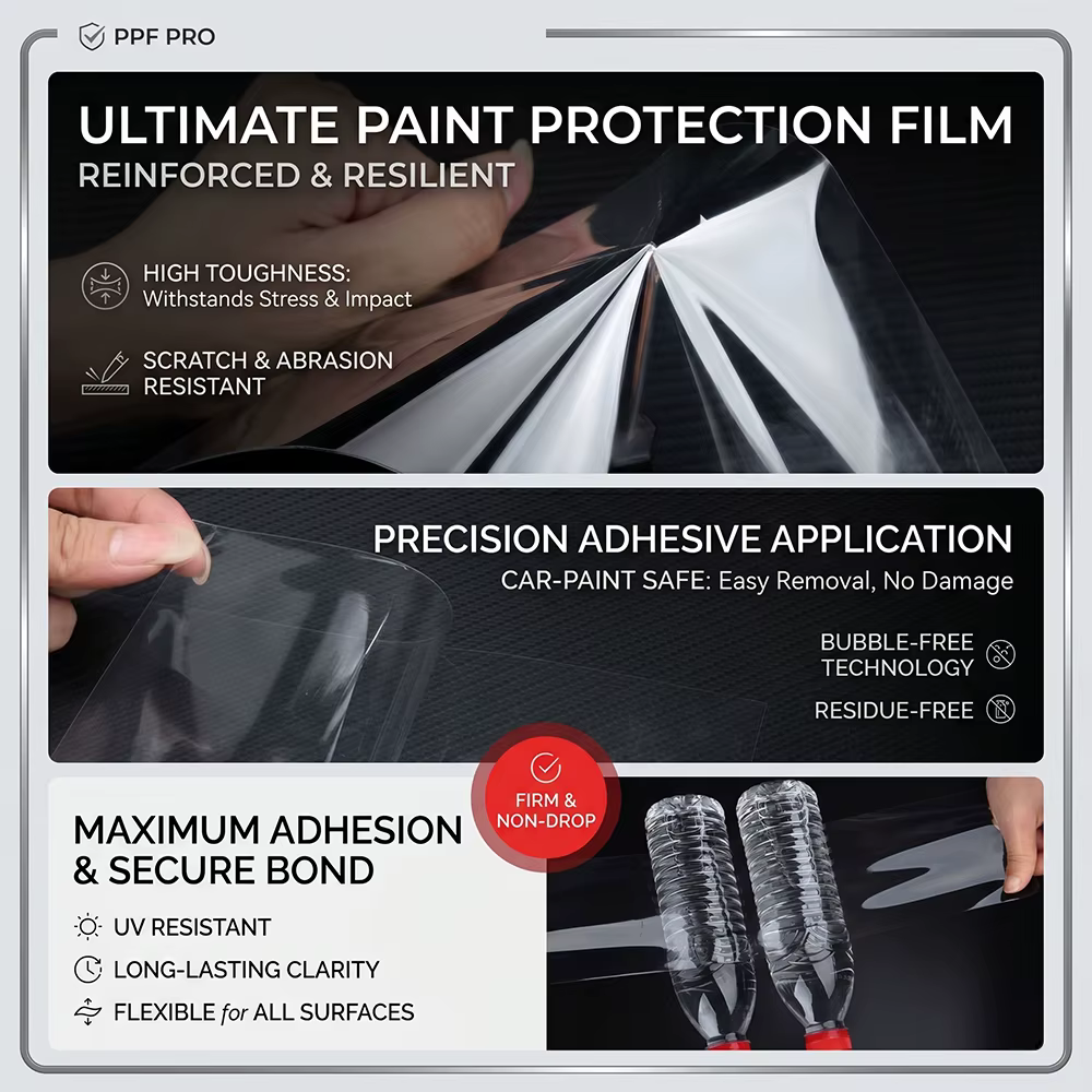 Protection anti-coup de pied pour portières de voiture en TPU pour Volkswagen Touran L 2017-2019, film de protection intérieur des bords des portières avant et arrière