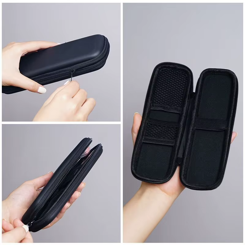 Trousse de Voyage pour Pinceaux de Maquillage, Sac Cosmétique, Organisateur de Rouge à Lèvres et Stylos, Boîte de Rangement pour Outils de Beauté, Pochette Longue à Fermeture Éclair pour Pinceaux de M